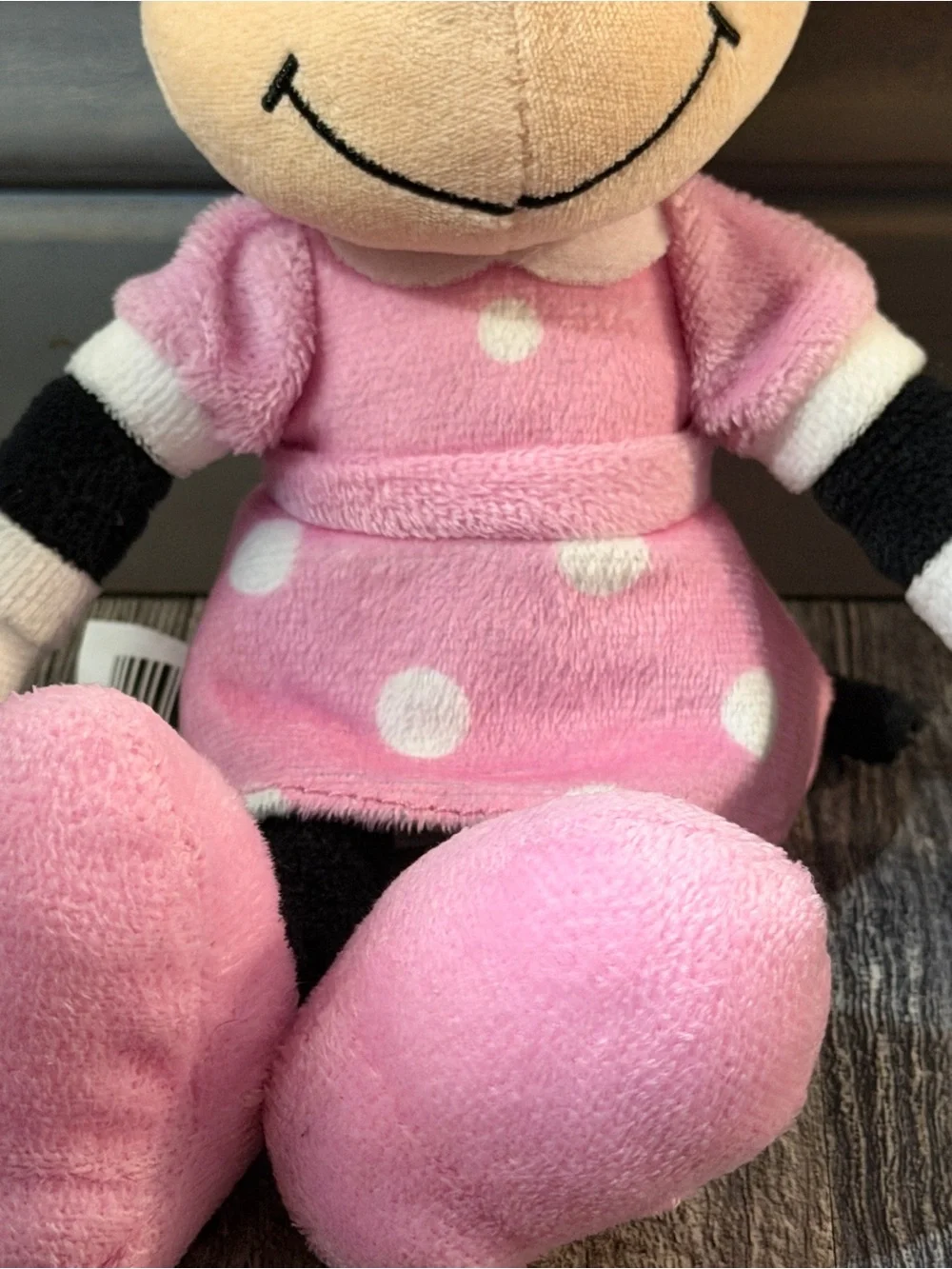 Disney Junior Minnie Mouse Pink Polka Dot Dress Plush Stuffed Animal Toy